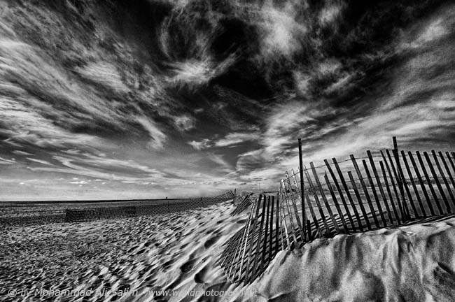Beach Fence with Cloud